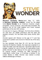 Stevie Wonder - English with Music RnB