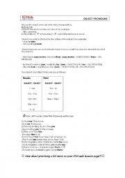 English Worksheet: Object Pronouns