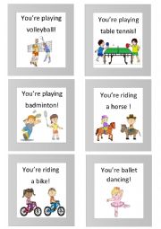 18 mime flashcards (sports) 2/2