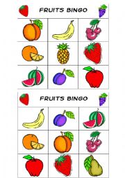 Fruits Bingo set 3