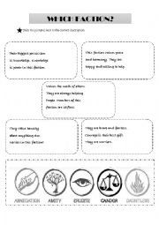 divergent Factions worksheet