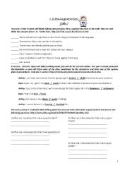 English Worksheet: Listening about jobs