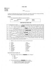 English Worksheet: Intermediate Test