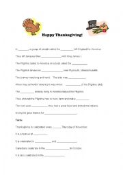 thanksgiving writing activity