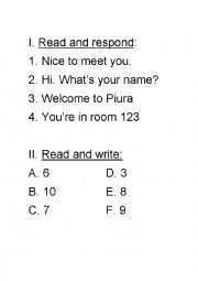 English Worksheet: Revision