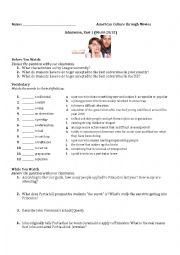 English Worksheet: Admission Movie