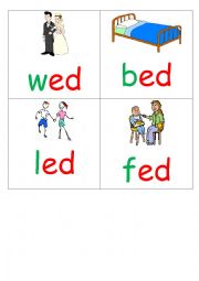 English Worksheet: Word Family task card