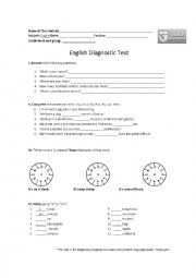 English Diagnostic Test