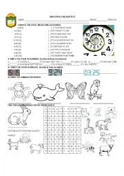 English Worksheet: The time