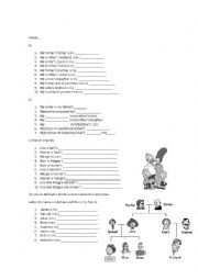 English Worksheet: Family