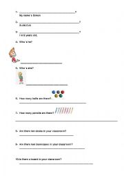 English Worksheet: elementary students 
