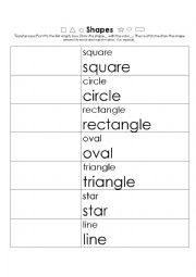 English Worksheet: Shapes