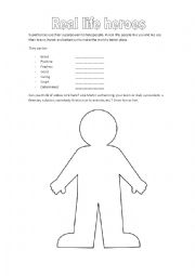 Real life superheroes - ESL worksheet by MarjoB