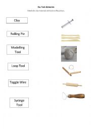 Clay tools vocabulary