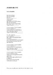 English Worksheet: Rhymes - James Blunt song