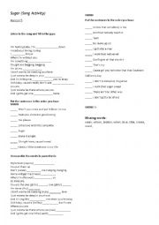 English Worksheet: Sugar - Maroon 5