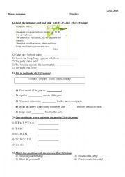 English Worksheet: Worksheet