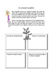 English Worksheet: Writing - An unusual neighbor