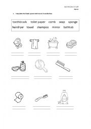 English Worksheet: bathroom stuff