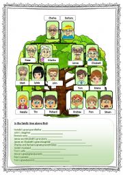 English Worksheet: Extended FAMILY tree