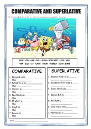 Comparative and Superlative - Sponge Bob