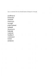 English Worksheet: Rhytming words