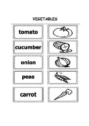 English Worksheet: Vegetable