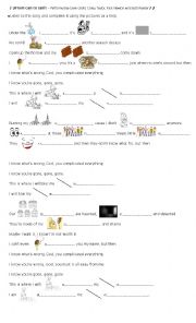 English Worksheet: From can to cant SONG (Vocabulary to fill in the blanks)