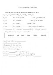 English Worksheet: If you were a sailboat. Song