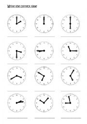Writing the time practice