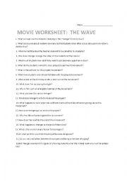 Movie Worksheet :  The Wave