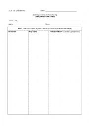 Split-Page Note-taking Graphic Organizer