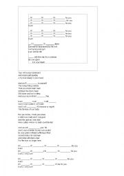 English Worksheet: Song: Ill fight