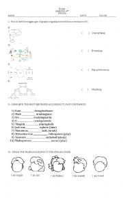 English Worksheet: Exam 