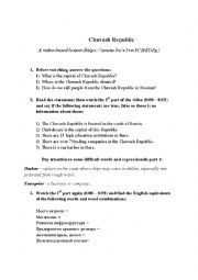 English Worksheet: Video Lesson about the Chuvash Republic