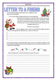 WRITING - LETTER TO A FRIEND - christmas traditions