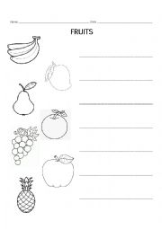 Fruits - ESL worksheet by gaabidavid