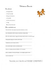 English Worksheet: Christmas biscuits