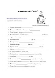 English Worksheet: The Nativity Story