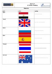 English Worksheet: Country worksheet