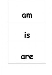 English Worksheet: Am Is Are flashcards