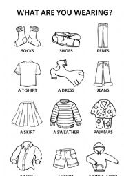 Clothes (What are you wearing?) - ESL worksheet by 1990rozman