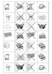 English Worksheet: Food Speaing cards