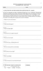 English Worksheet: PI Revision