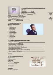 English Worksheet: SONG - ROBBIE WILLIAMS - I LOVE MY LIFE