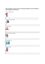 English Worksheet: Past simple (Regular and Irregular)