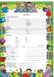 English Worksheet: VERB TO BE; COUNTRIES AND NATIONALITIES; FAMILY WORDS: PRACTICE SHEET