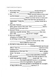 English Worksheet: Present Simple Present Continuous