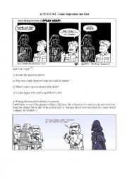 English Worksheet: Star Wars Worksheet - Comic Strips