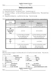 English Worksheet: Simple Present Tense